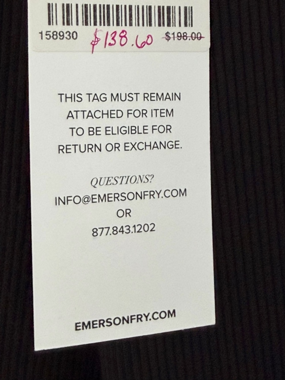 Emerson Fry Black Onyx Rib Pant
NWT
Size S - Picture 7 of 9